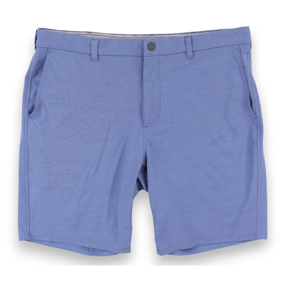 Johnnie-O Calcutta Shorts Mens 35 Blue 9" Golf Prep-Formance Stretch